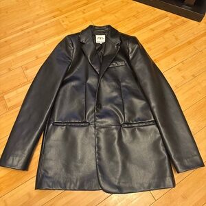 Zara Faux Leather Blazer (Small)